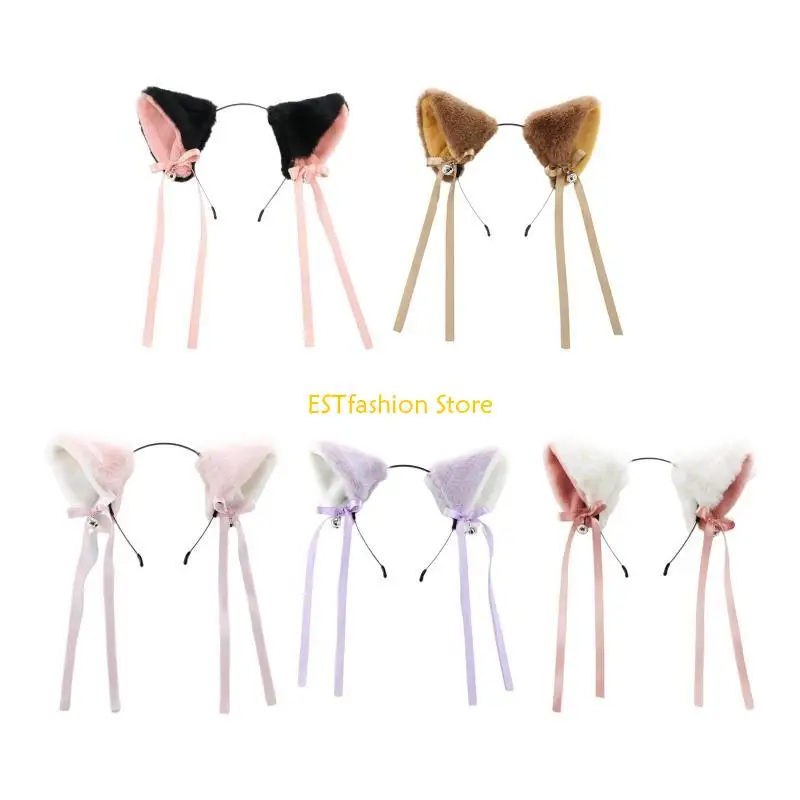 Y5GC PLUSH FOR CAT EARS HOP HOP HOW BADBAND ISCPLAY ACCENTOIORIES สำหรับผู้หญิงผู้หญิง