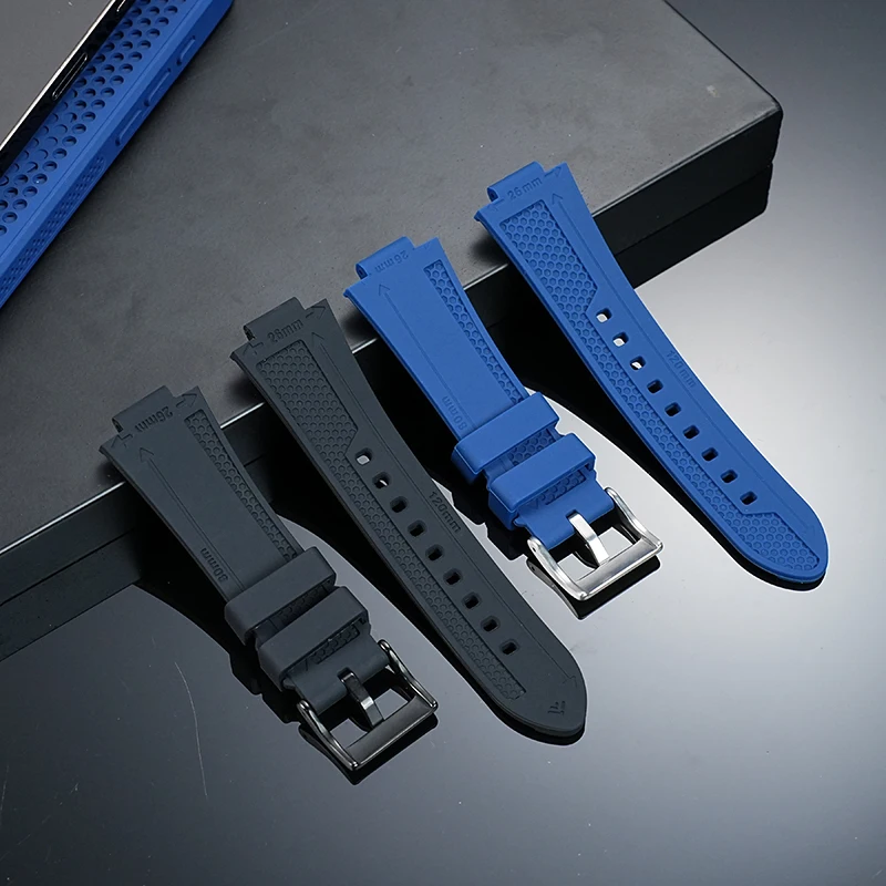 For GUESS W0149L5 Soft Silicone Watch with Raised Mouth Men's Sports Soft Wristband Waterproof Bracelet Accessories Black Blue