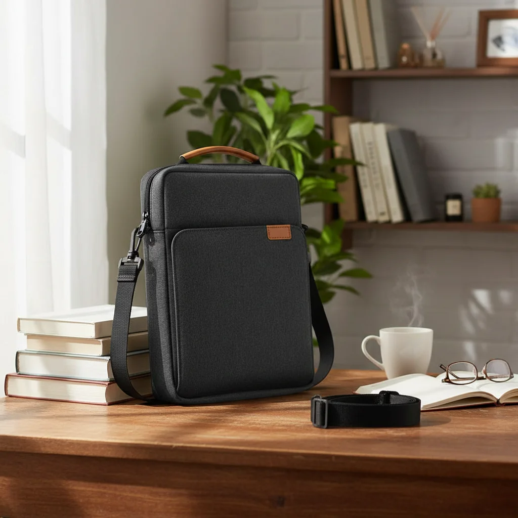 9/11/13.3 inch Tablet Sleeve Case Concealed Hand Strap Universal Laptop Carrying Case Wear-resistant Shockproof Document Storage