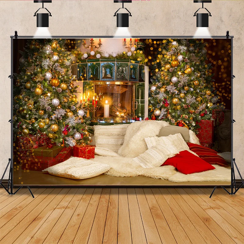 

SHENGYONGBAO Christmas Decorations Photography Backdrops Living Room Ornament Birthday Store Front Photo Studio Background QS-33