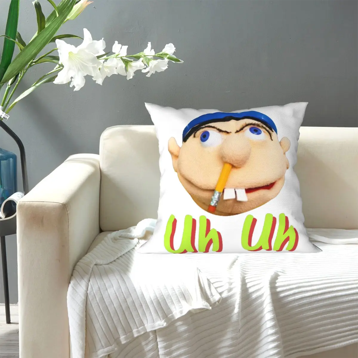 Jeffy I Hate Green Beans Square Pillowcase Pillow Cover Cushion Decor Comfort Throw Pillow for Home Sofa