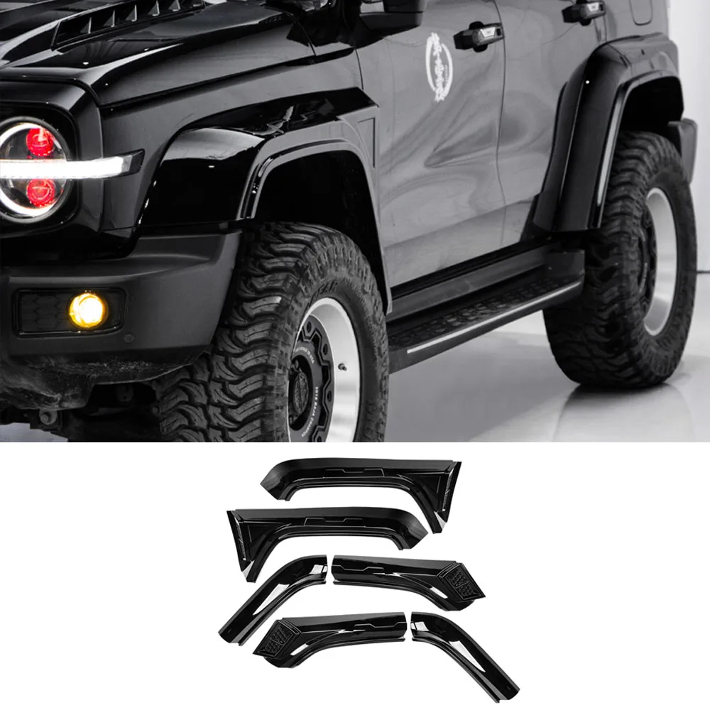 For 2021-2025 Great Wall Tank 300/Tank 300 Hi4-t Car wheel arch stickers anti scratch Door guards ABS material Body Kit