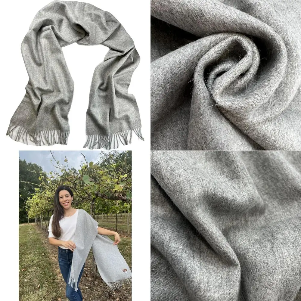 

Роскошный шарф из 100% шерсти альпаки — мягкие, теплые зимние уютные накидки унисекс для мужчин и женщин