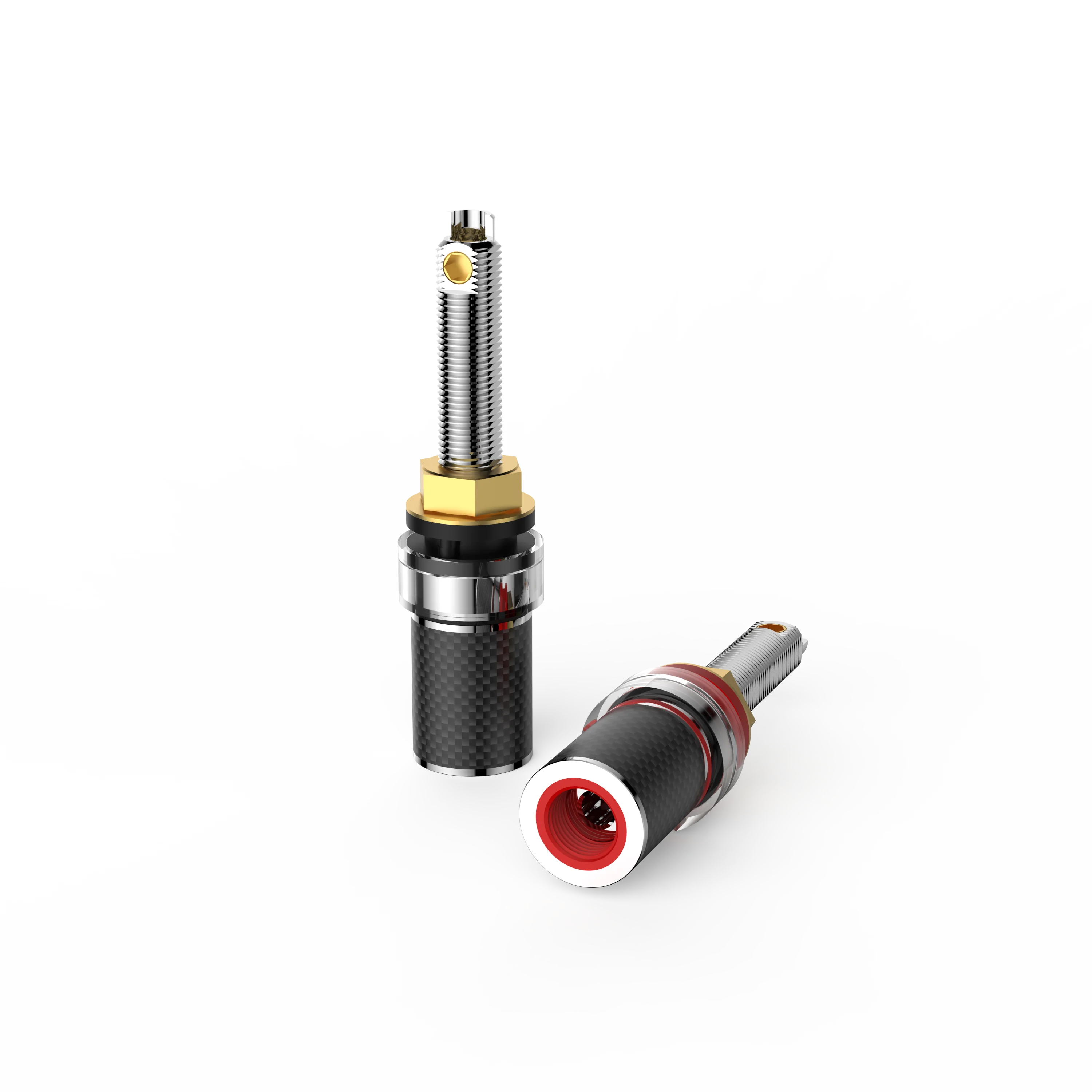 4 ชิ้น Viborg BP614R ทองแดงบริสุทธิ์โรเดียมชุบลําโพง Terminal Binding Post