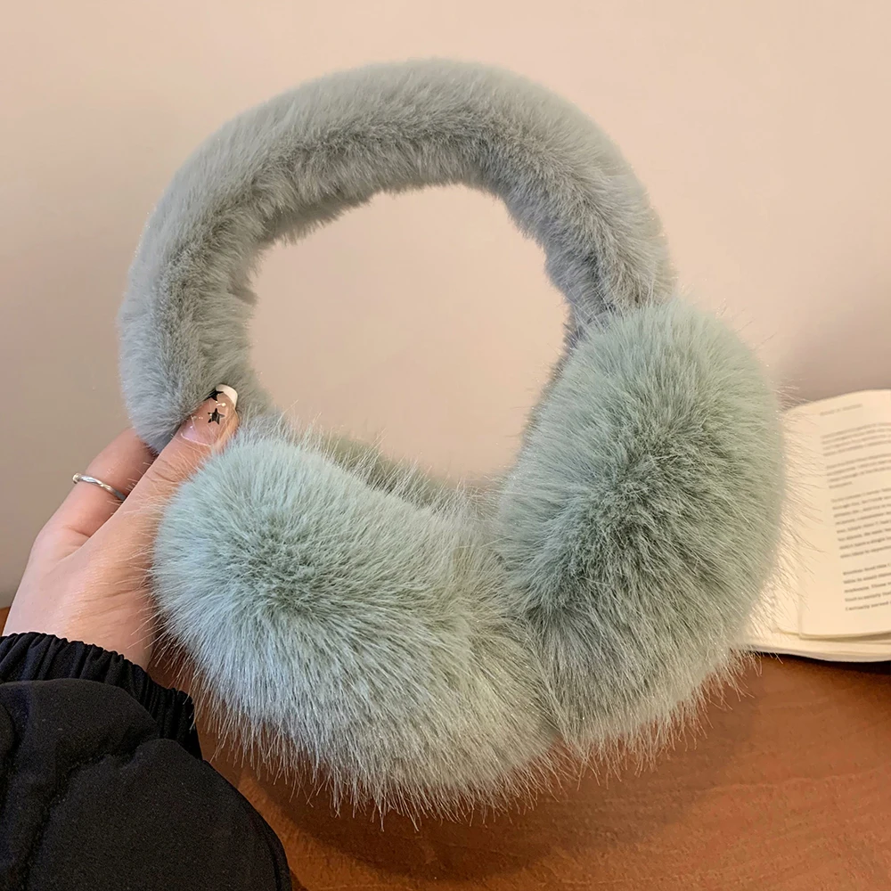 Earmuffs para mulheres, aquecedores de ouvido de pelúcia, monocromáticos, à prova de vento e coldproof, novos, inverno, 2022