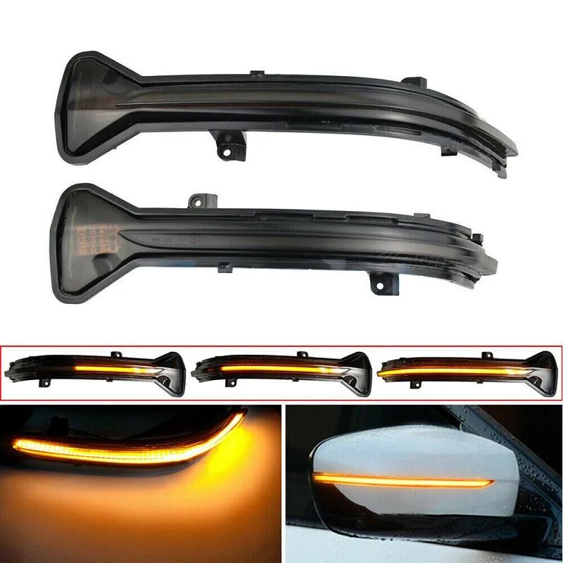 2Pcs LED Car Turn Signal Light Side Marker Indicator Light DRL Flow Day Light For BMW 3 5 6 7 8 Series G11 G12 G30 G31 M5 F90