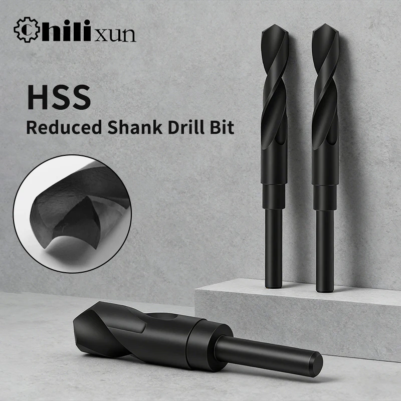 HILIXUN Twist Drill Bit 12-35MM 4341 High Speed Steel Reduced Shank Drill Bit - Ideal for Metal Steel Plate Aluminum Woodworking