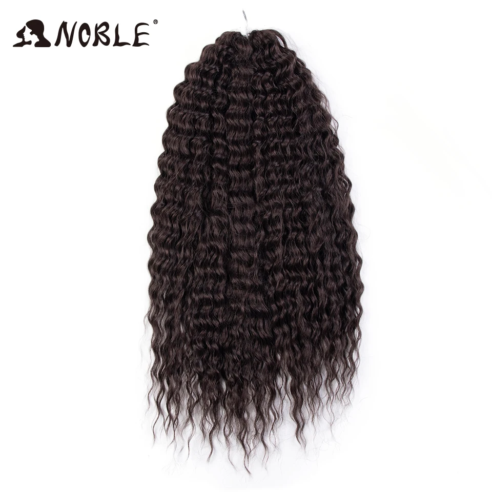 Noble Hair Synthetic Twist Crochet Curly Hair 24 Inch Water Wave Braid Hair Ombre Blonde Brown Deep Wave Braiding Hair Extension image 3
