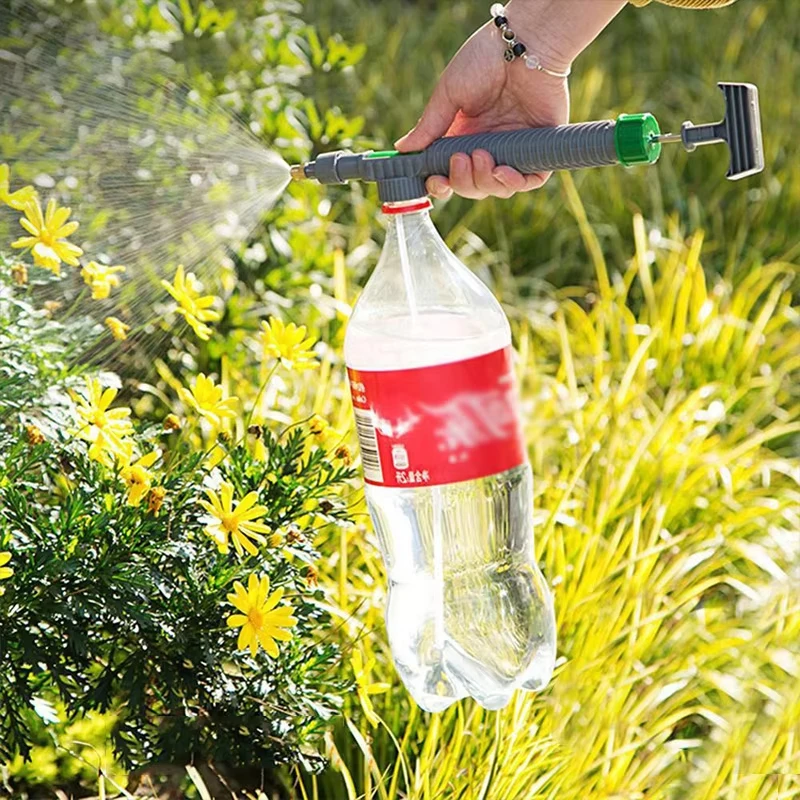 Manual High Pressure Air Pump Gardening Watering Sprayer Beverage Bottle Small Manual Pressure Adjustable Spray Head