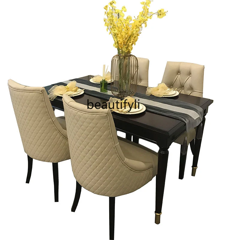 

American style, combined household medium and small apartment solid wood, light luxury, post-modern simple rectangular