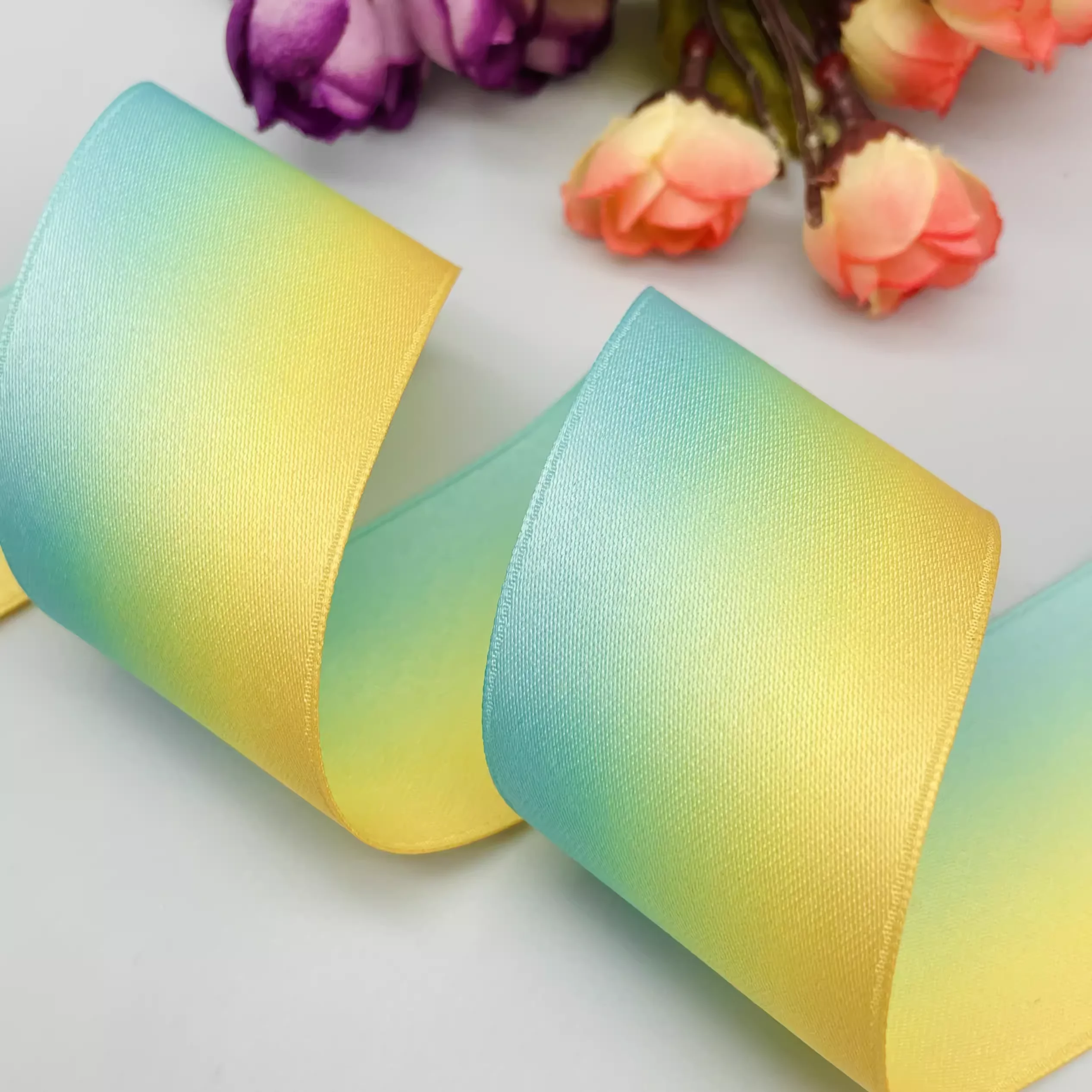 10 Yards 40mm double-sided gradation ribbon DIY handmade material Headwear for hair bows clothing shoesaccessories 2406051