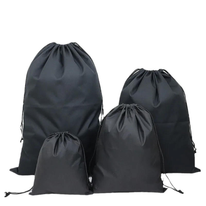 Drawstring Bag Shoes Underwear Travel Sport Bags Nylon Black Bags Organizer Clothes Packing for Outdoor Travel Use