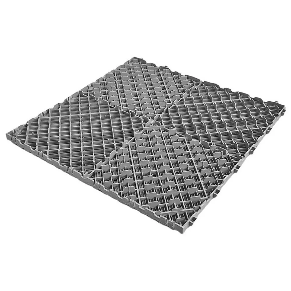 400x400x18mm Floor Garage Tile Plastic Waterproof Garage Slabs Interlocking Anti-Slip Drainage Mat For Car Parking Wokshop