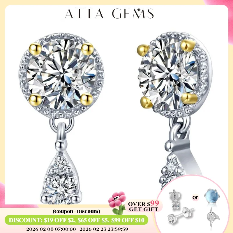 

D Grade VVS1 0.5ct Diamond Test Passed Moissanite Diamond 925 Silver 18K White Gold Plated Stud Earrings Jewelry for Woman Gift