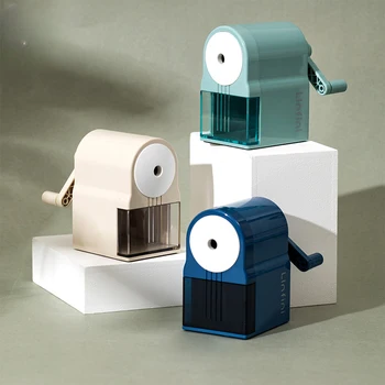 デリ手動ハンドクランク鉛筆削り 8 ミリメートル調整可能な鉛筆削り子供アーティスト学生オフィス文具