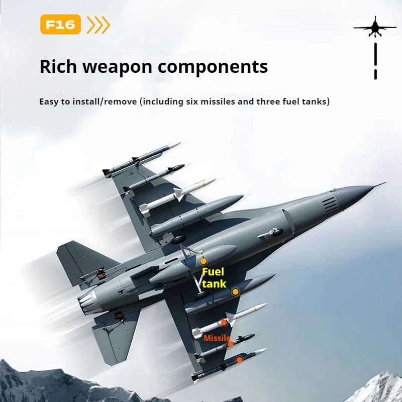 FMS 64 مللي متر F-16 القتال الصقر التحكم عن بعد مقاتلة كهربائية طائرة Cuduct رغوة نموذج طائرة ثابتة الجناح نموذج طائرة F16 #6