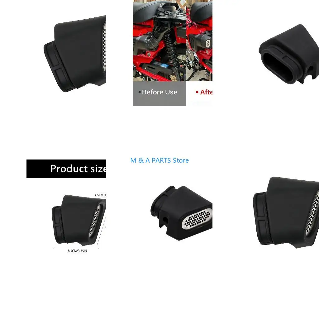 U1JF Motorcycle Engine Duct Uneven Rubber Build Enhanced Flows & Debris Filter High Air Pipe for CT125