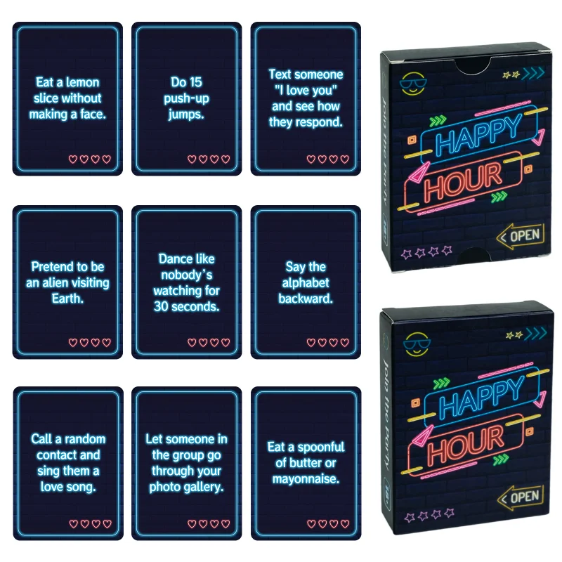 Board Game Instruction - 50개들이 파티 보드 게임, 상호작용 카드,