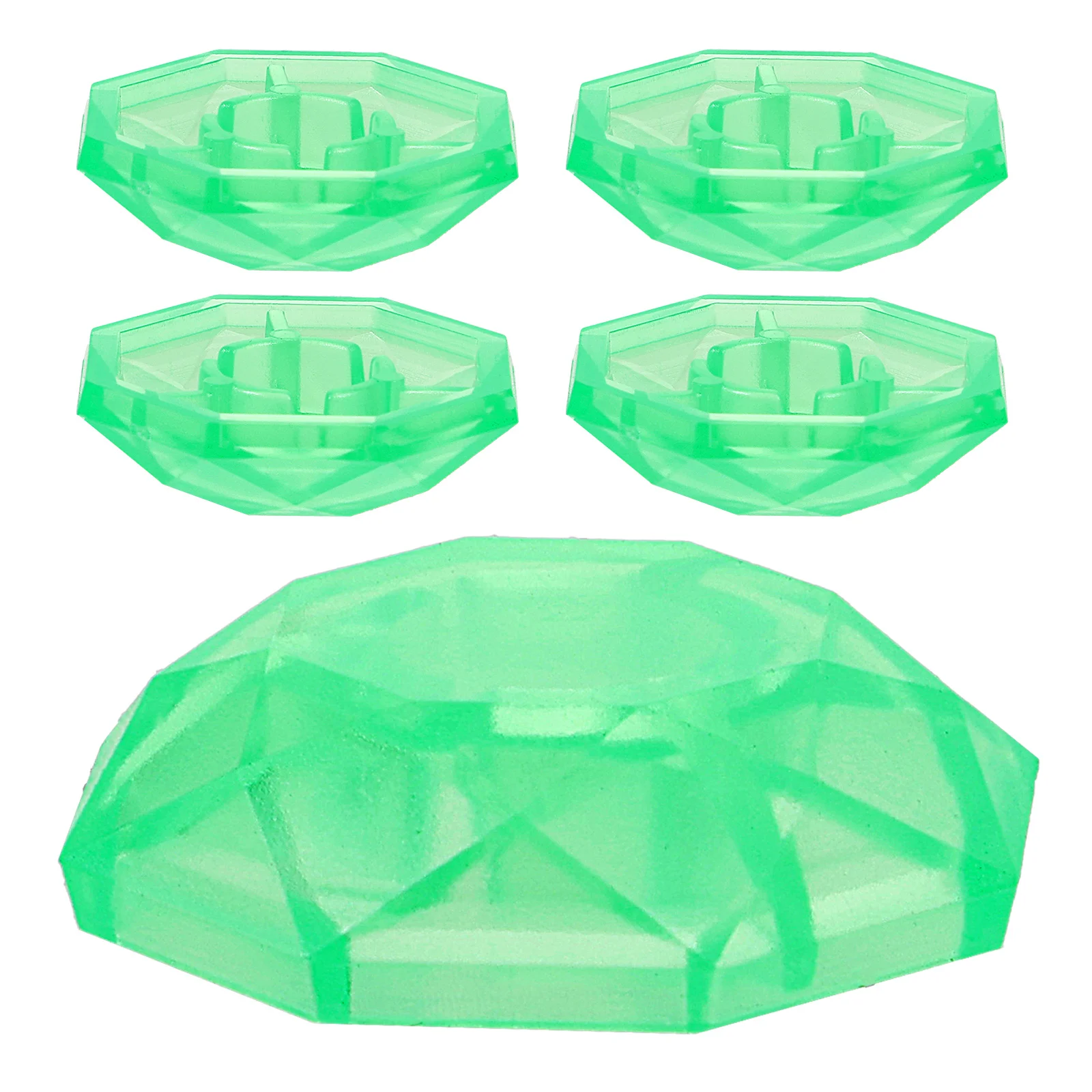 

5pcs Guitar Effect Footswitch Topper Fluorescent Pedal Cap Sturdy Plastic 10Mm Replacement Electric Guitar Accessories