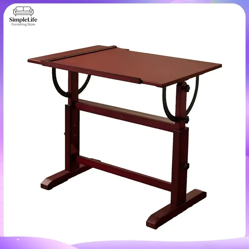 Adjustable Height Drawing Desk for Artists Drafting Table with Storage Shelves Computer Desk Home Office Desk Ergonomic