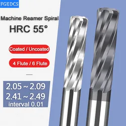 Carbide Machine Reamer Spiral 2.05 2.4 2.41 2.43 2.45 2.46 2.47 2.48 2.49 Metal Cutter 4 Flute CNC Chucking Reamer Cutting Tools