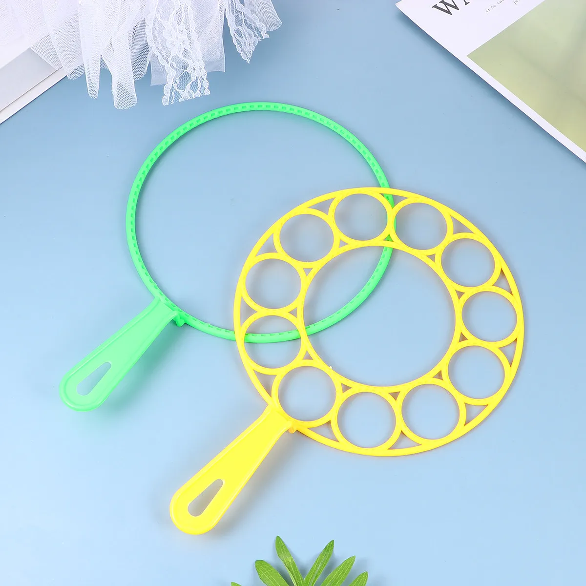 

6Pcs Bubble Blower Set Premium ABS Bubble Making Tool with Fun Shapes for Children Bubbles Blowing Rings Happy Childhood Play