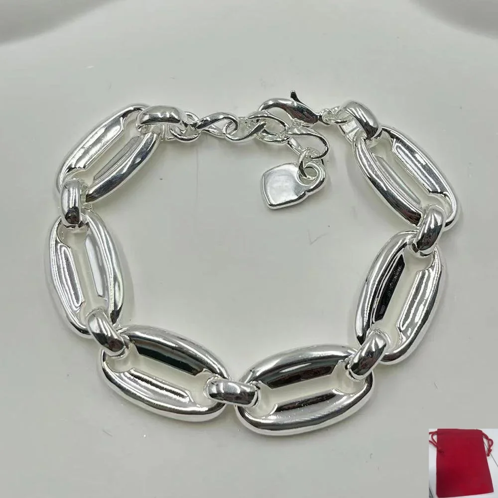 2026 Summer Charm Premium Gold Silver Geometric Chain Bracelet Jewelry Accessories Party Gift 2