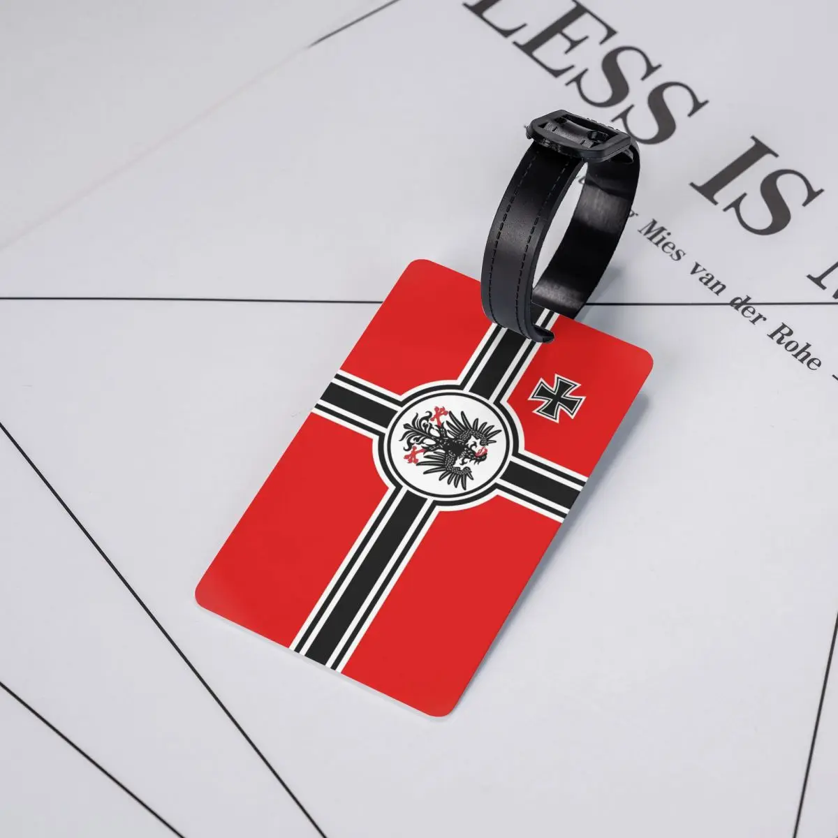 Custom German DK Reich Empire Of Flag Luggage Tag With Name Card Germany Proud Privacy Cover ID Label for Travel Bag Suitcase