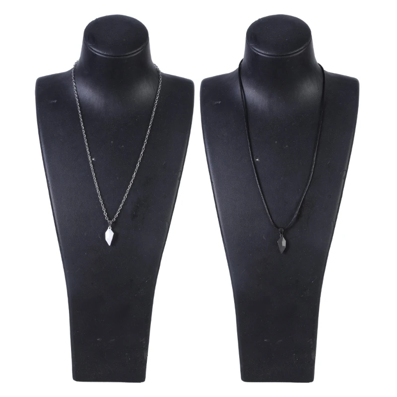 2Pcs Minimalist คู่รักมิตรภาพจี้หัวใจคู่แม่เหล็กระยะทาง Faceted Heart จี้สร้อยคอเครื่องประดับ