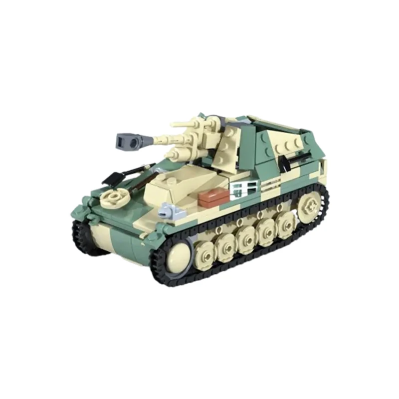qwert Self Propelled Artillery Model MOC Building Bricks War Equipment Modular Technology Gifts Holiday Assemble Children Toys