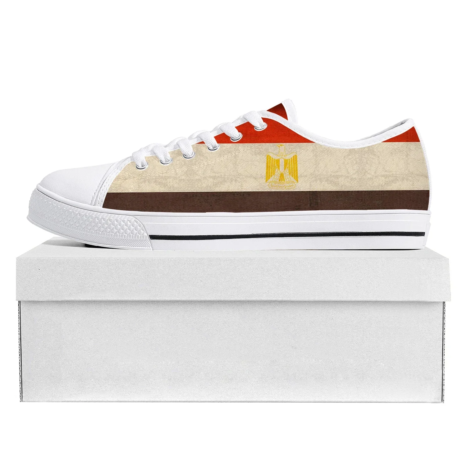 

Egyptian Flag Low Top High Quality Sneakers Mens Womens Teenager Canvas Sneaker Egypt Prode Casual Couple Shoes Custom Shoe