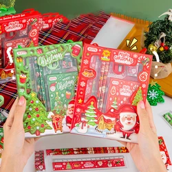 6pcs/set Christmas Gifts for Kids Stationery set Party Favor Pencil Eraser Note Book Xmas School Goodie Bag Carnival Supplies