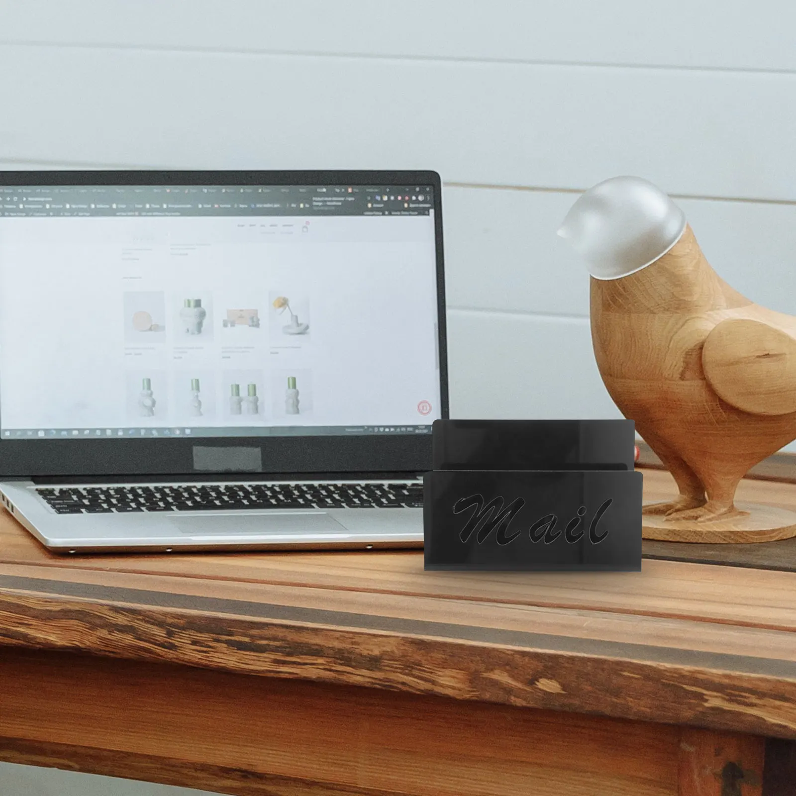 Desktop-Organizer, Acryl-Posthalter, schwarzer Umschlag, Sortierer, Briefständer, Postkarten-Display, robust, tragbar