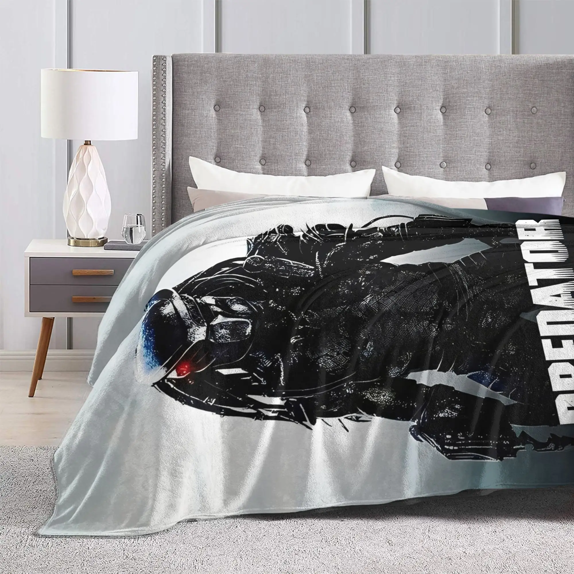 المفترس: بطانيات Badlands الفانيلا مريحة وخفيفة الوزن ورقيقة لربطات الفراش في غرفة النوم