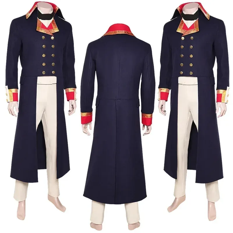 نابليون تأثيري الرجال الخيال قبعة الزي 2023 فيلم نابليون تمويه زي الأولاد الملابس الذكور لعب الأدوار هالوين فانتازيا البدلة