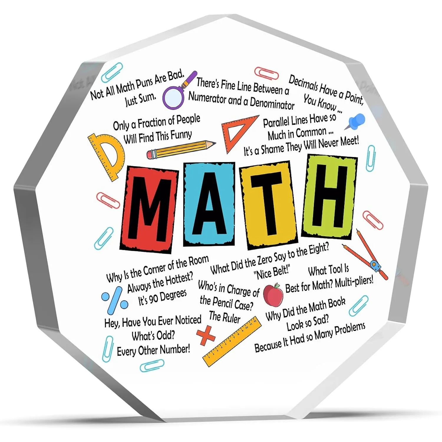 Math Teacher Desk Sign Teachers Gifts for Women Men Teachers Thank You Appreciation Gifts Graduation Retirement Gift for Math