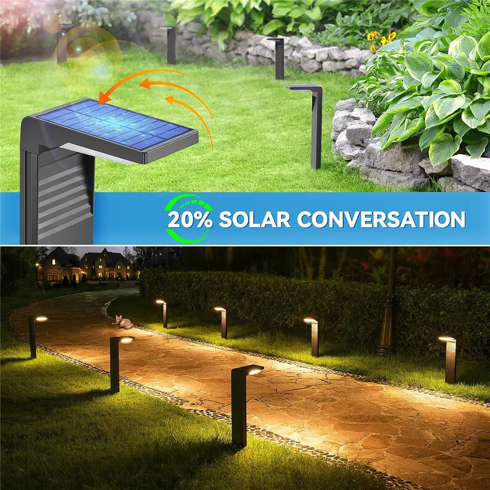 Garden Lights Outdoor Solar Lawn Lamp Decoration IP65 Waterproof Lamp for Yard Pathway Landscape Bollard Solar Power Lighting