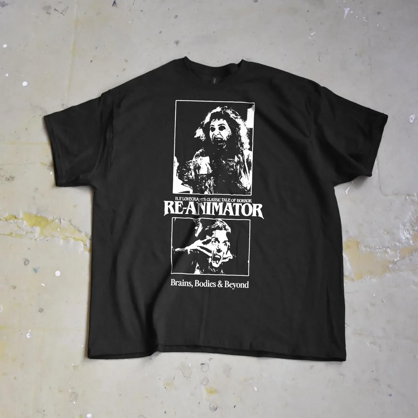 Re Animator T Shirt Retro 80s Horror Movie vintage Washed Unisex Comfortable fashion Stretched Stylish homme designer clothes
