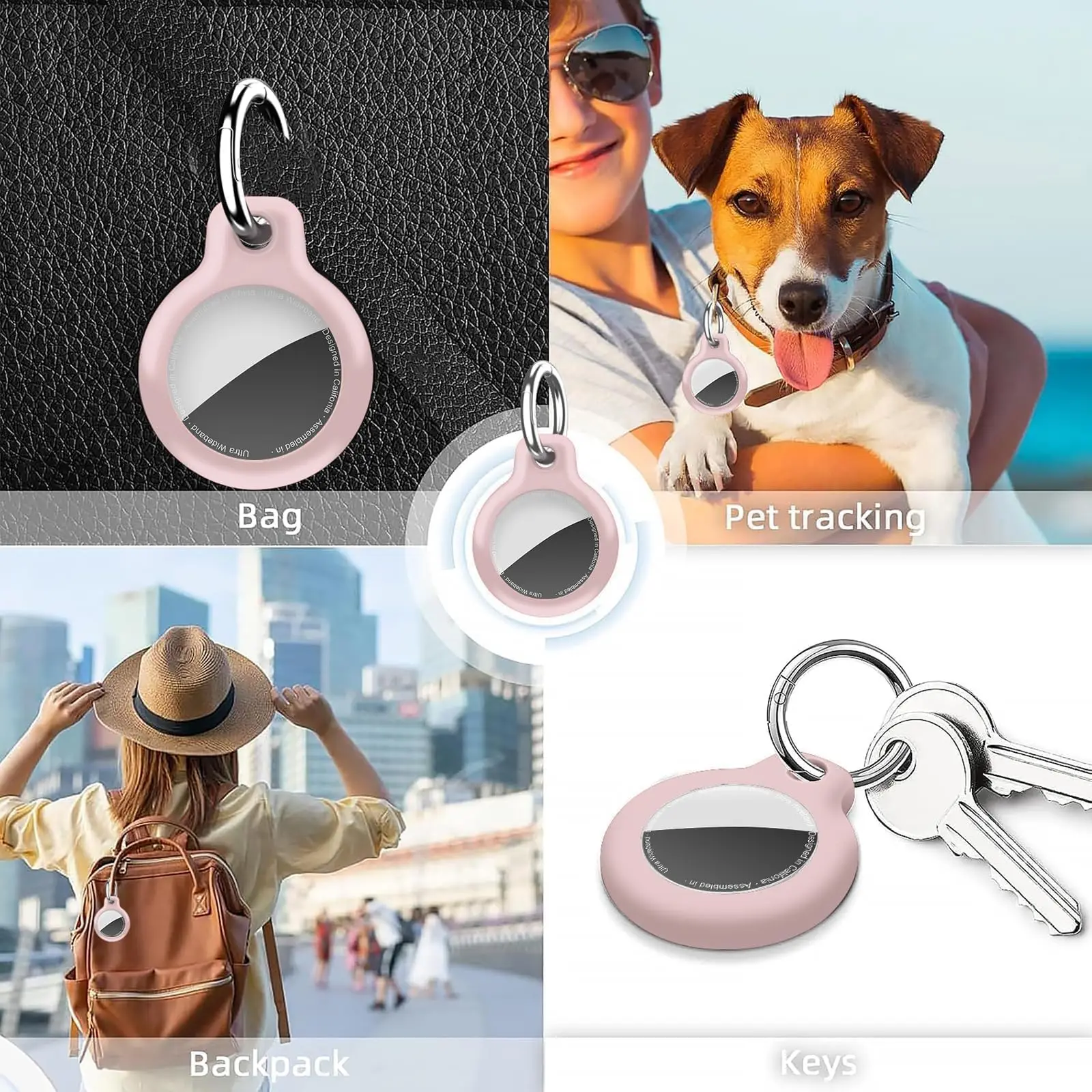 Casing TPU Anti Air untuk Apple AirTag, Pelindung Anti Gores untuk Pelacak GPS Air Tag, Gantungan Kunci untuk Kunci, Hewan Peliharaan, dan Bagasi