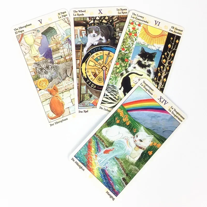 Tarot Cards Mini Size  Tarot Of Pagan Cats All English Tarot Board Game Cards Family Gathering Playing Table Board Game