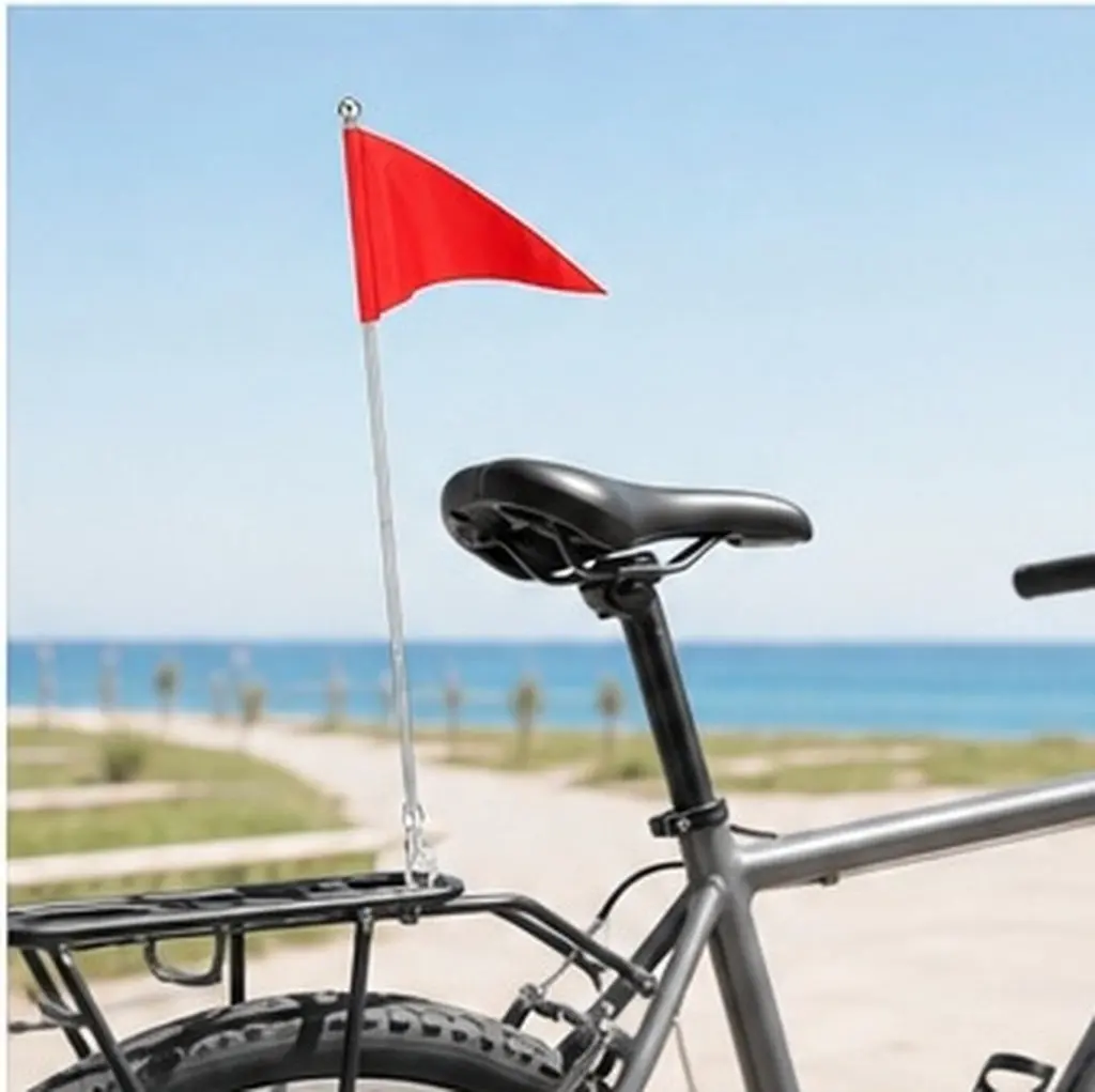 Bike Flag Mount Stainless Steel Telescopic Retractable 0.6m Motorcycle Bicycle Car Outdoor Safety Flag Accessories