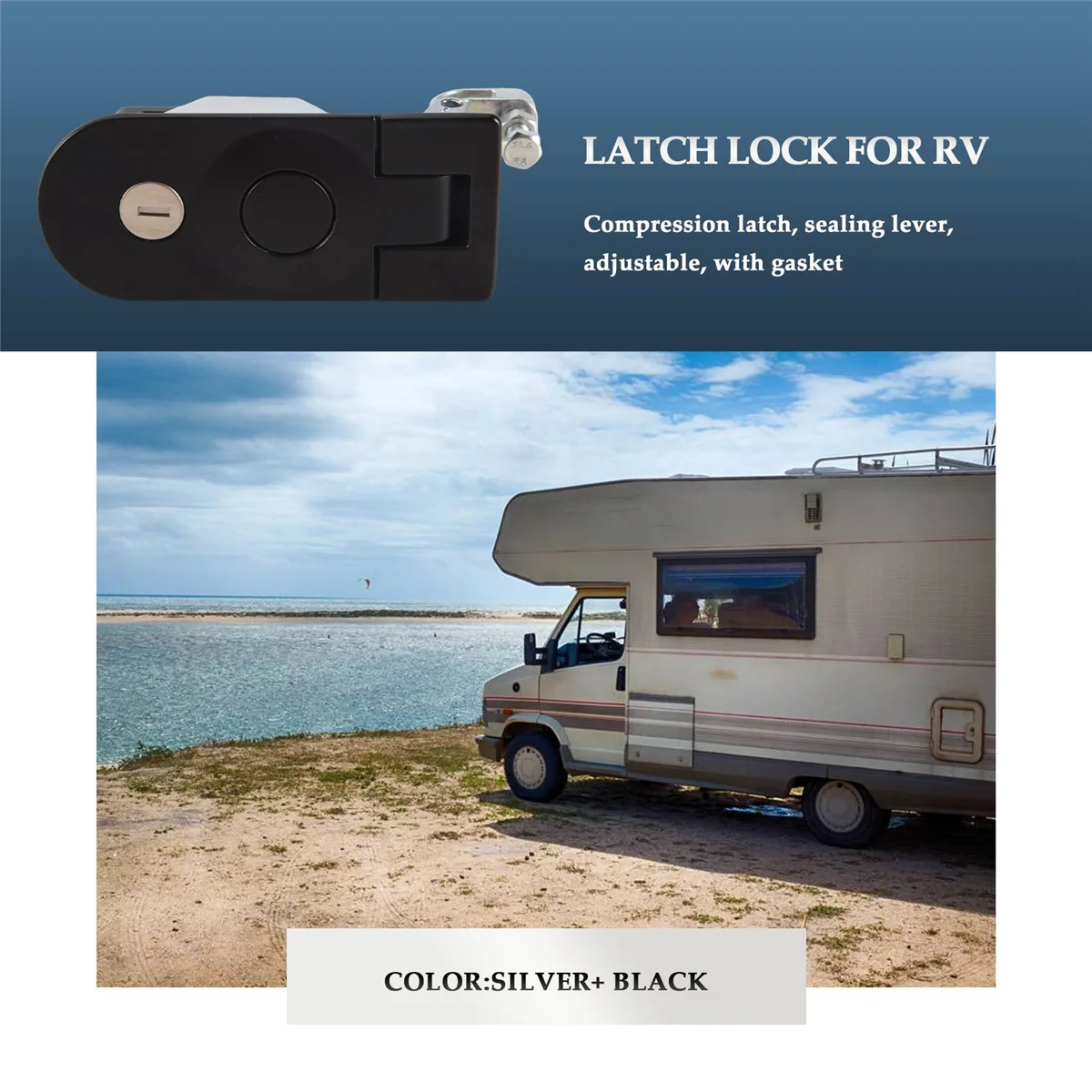 Door Lock Heavy Duty Compression Latch Lever Lock for RV Marine Camper