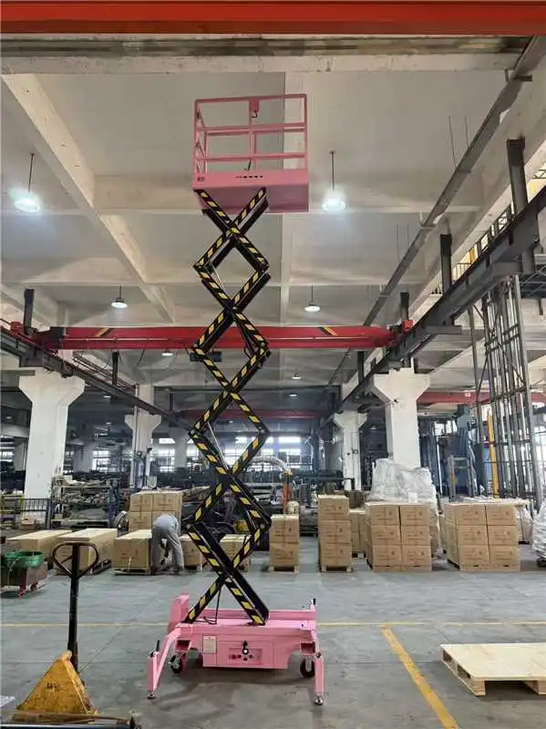 EVERLIFT 300kg Electric Work Platform Working Height 5-6.8m Semi Self Propelled Scissor Platform Factory Price
