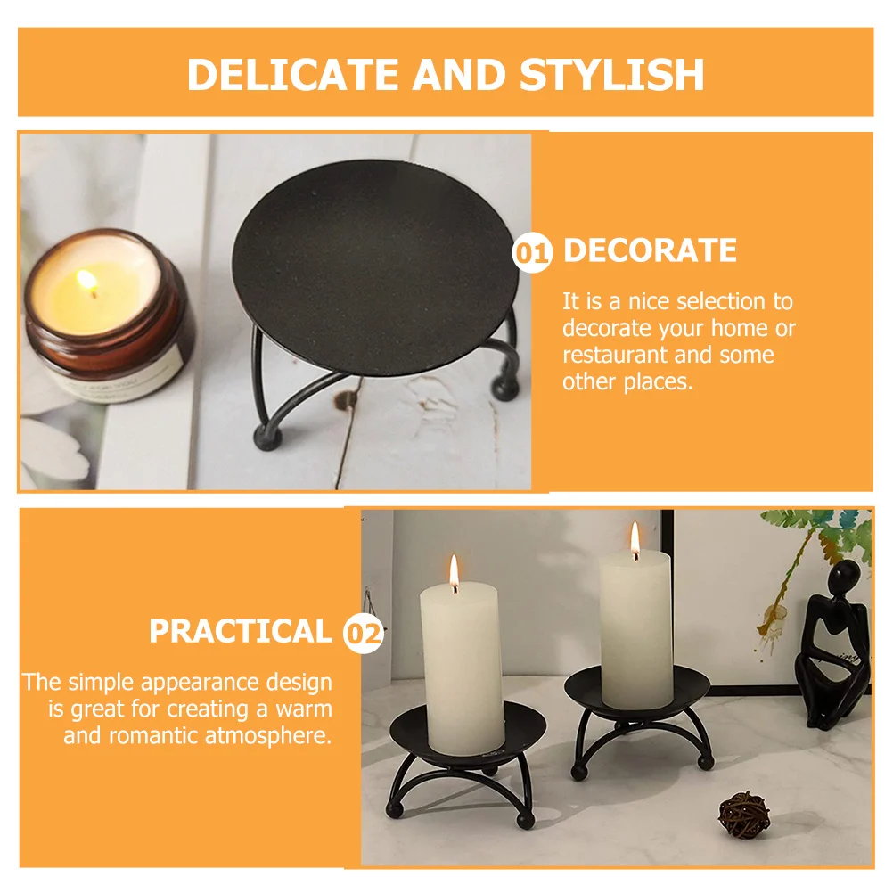 2pcs Iron Holders Modern Style Desktop Stands For Home Decor Party Wedding Decoration Household Base
