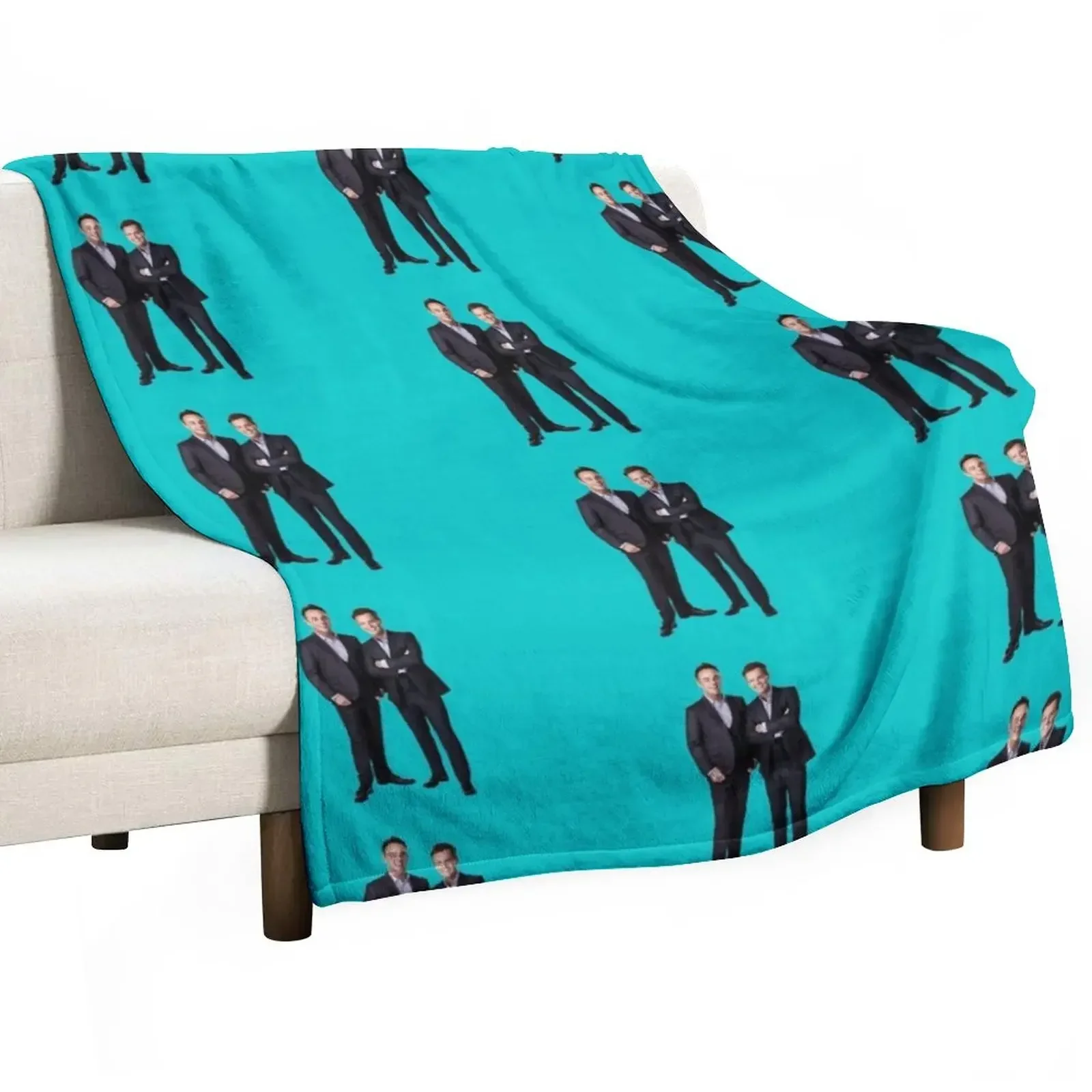 

Ant and Dec [7] Throw Blanket Flannel Fabric Hairys Luxury St Loose Blankets