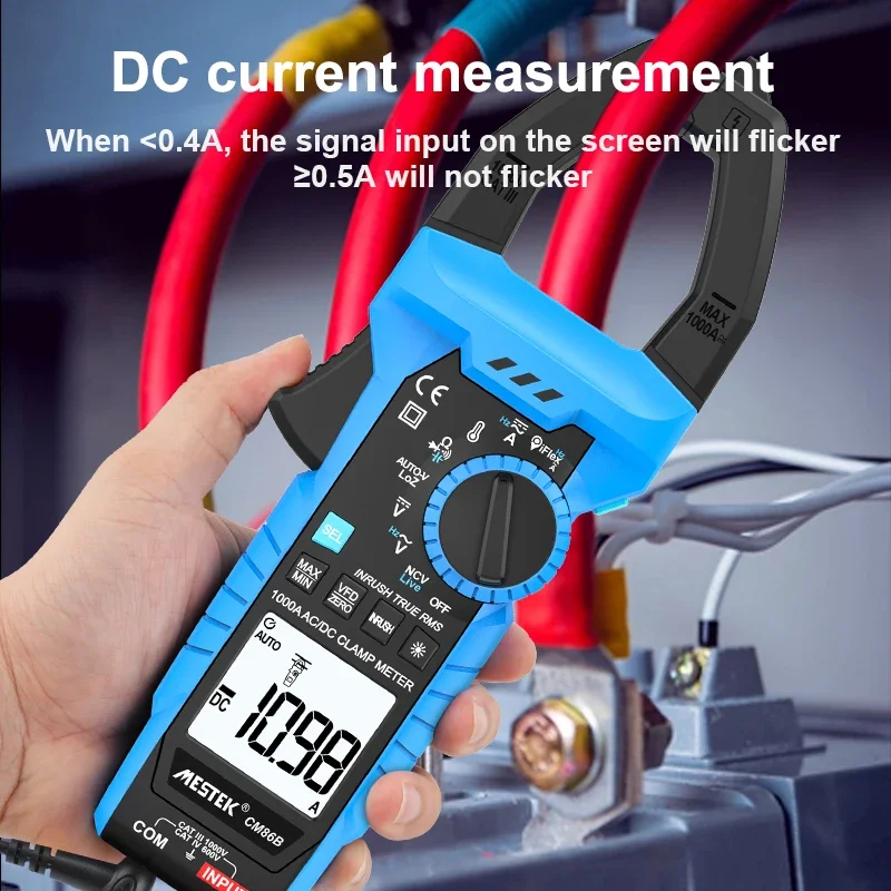 Mestek CM86B True-RMS 1000A AC/DC Curent Clamp Meter with iFlex Measures DC current iFlex current probe pinza amperimetrica