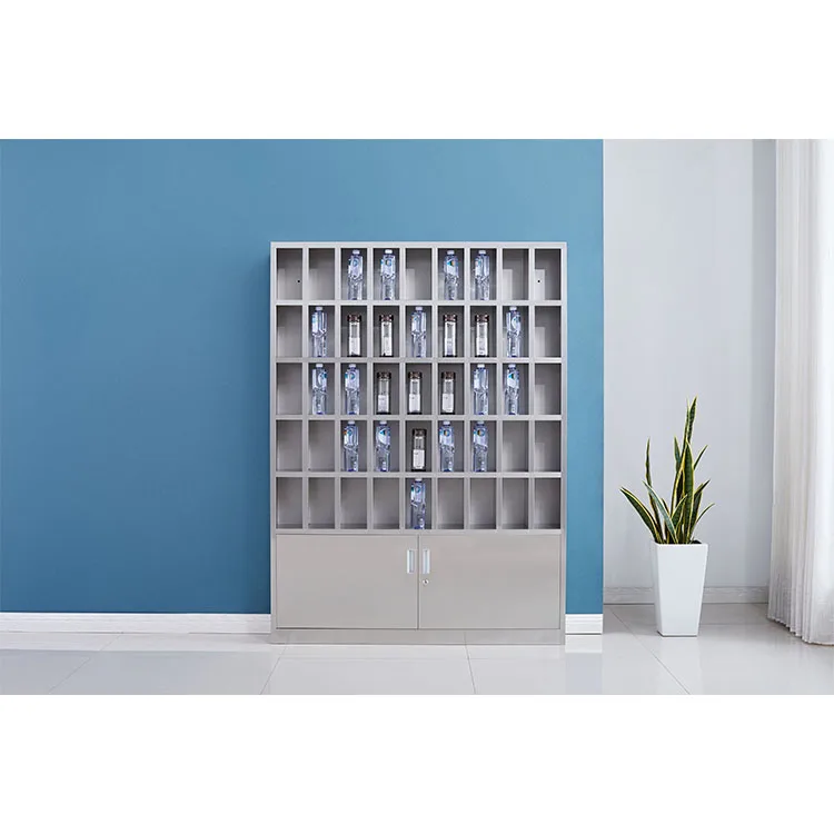 

Modern Commercial Luxury OAK bar and Wine Cabinets Stainless Steel Wine Storage Cabinet Display Glass Wine Cellar for Restaurant