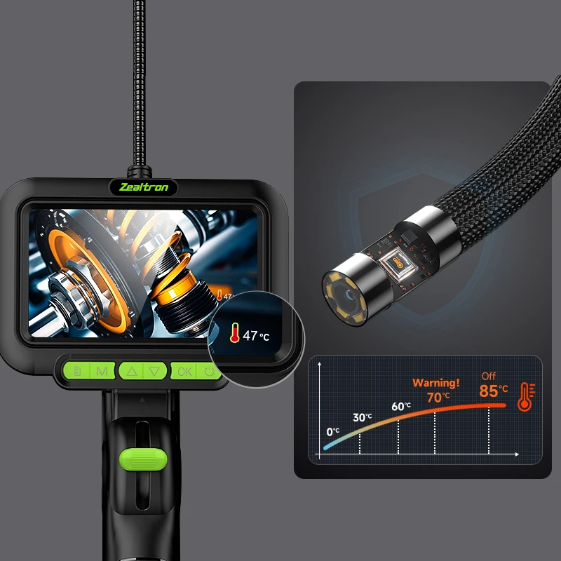 3.9 مللي متر 2-Way توضيح المنظار الصناعي 1080P HD كاميرا 5 ''فصال IPS شاشة توجيه Borescope مع صندوق الأدوات TF بطاقة #4