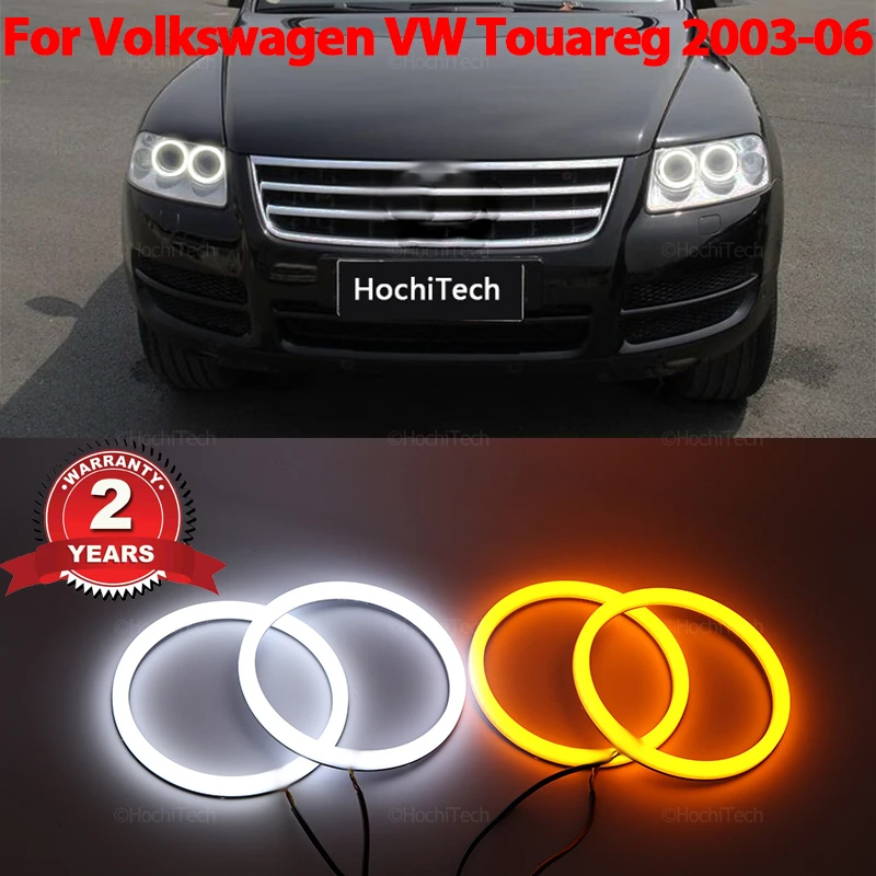 

Cotton LED Angel Eyes Kit Halo Ring Headlight Lamps For Volkswagen VW Touareg 2003-2006 Ultra Bright Refit turn signal light