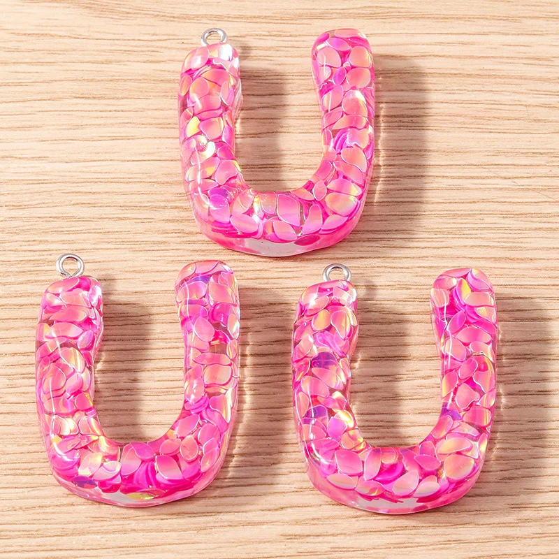 5 Stück Harz-Buchstabenanhänger in Bonbonfarben, 26 Buchstaben von A bis Z, zum Basteln von Schmuck, Ohrringen, Anhängern, Halsketten, Armbändern, für DIY-Projekte und als Geschenk. – Detail 24
